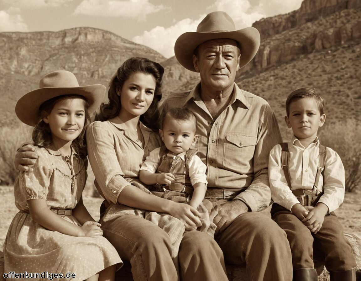 Mit Pilar Pallete bekam er drei weitere Kinder   - John Wayne Kinder » Hat der Westernheld Nachwuchs